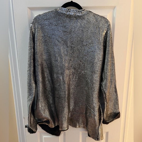 Metallic silver cardigan/ blazer - Picture 2 of 6
